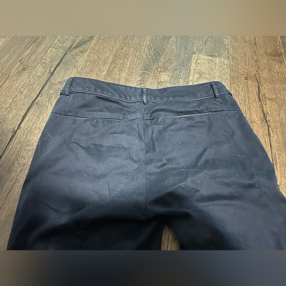 Slim-Fit Blue Business Casual Pants with Cropped Ankles - Picture 6 of 8